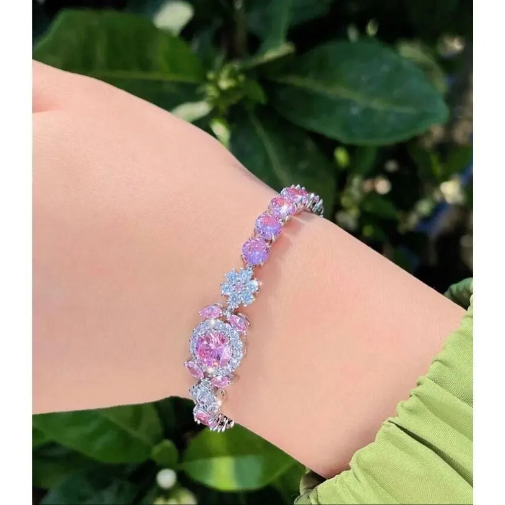 Sparkling Pink CZ Bracelet